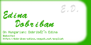 edina dobriban business card